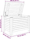 vidaXL - Opbergbox - met - deksel - RANA - 80x49x54 - cm - massief - grenenhout - wit