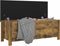 vidaXL - Opbergbox - met - kussen - 105x40x45 - cm - bewerkt - hout - gerookt - eiken