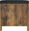 vidaXL - Opbergbox - met - kussen - 105x40x45 - cm - bewerkt - hout - gerookt - eiken
