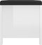 vidaXL - Opbergbox - met - kussen - 105x40x45 - cm - bewerkt - hout - hoogglans - wit