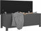 vidaXL - Opbergbox - met - kussen - 105x40x45 - cm - bewerkt - hout - grijs