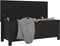 vidaXL - Opbergbox - met - kussen - 105x40x45 - cm - bewerkt - hout - zwart