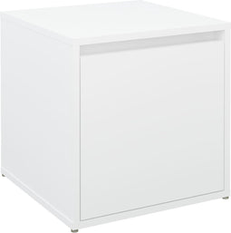vidaXL - Opbergbox - met - lade - 40,5x40x40 - cm - bewerkt - hout - betongrijs