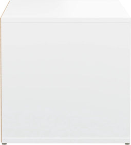 vidaXL - Opbergbox - met - lade - 40,5x40x40 - cm - bewerkt - hout - sonoma - eikenkleur