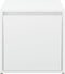 vidaXL - Opbergbox - met - lade - 40,5x40x40 - cm - bewerkt - hout - hoogglans - wit