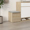 vidaXL - Opbergbox - met - lade - 40,5x40x40 - cm - bewerkt - hout - sonoma - eikenkleur