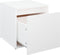 vidaXL - Opbergbox - met - lade - 40,5x40x40 - cm - bewerkt - hout - hoogglans - wit