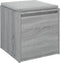 vidaXL - Opbergbox - met - lade - 40,5x40x40 - cm - bewerkt - hout - grijs - sonoma - eik