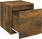 vidaXL - Opbergbox - met - lade - 40,5x40x40 - cm - bewerkt - hout - gerookt - eiken