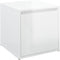 vidaXL - Opbergbox - met - lade - 40,5x40x40 - cm - bewerkt - hout - hoogglans - wit
