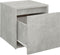 vidaXL - Opbergbox - met - lade - 40,5x40x40 - cm - bewerkt - hout - betongrijs