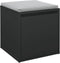 vidaXL - Opbergbox - met - lade - 40,5x40x40 - cm - bewerkt - hout - zwart