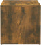 vidaXL - Opbergbox - met - lade - 40,5x40x40 - cm - bewerkt - hout - gerookt - eiken