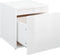 vidaXL - Opbergbox - met - lade - 40,5x40x40 - cm - bewerkt - hout - hoogglans - wit