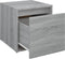 vidaXL - Opbergbox - met - lade - 40,5x40x40 - cm - bewerkt - hout - grijs - sonoma - eik