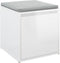 vidaXL - Opbergbox - met - lade - 40,5x40x40 - cm - bewerkt - hout - hoogglans - wit
