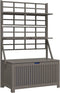 vidaXL - Opbergbox - met - latwerk - 99x50x160 - cm - massief - acaciahout - grijs