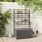 vidaXL - Opbergbox - met - latwerk - 99x50x160 - cm - massief - acaciahout - grijs