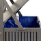vidaXL - Opbergbox - met - latwerk - 99x50x160 - cm - massief - acaciahout - grijs
