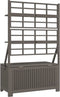 vidaXL - Opbergbox - met - latwerk - 99x50x160 - cm - massief - acaciahout - grijs