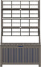 vidaXL - Opbergbox - met - latwerk - 99x50x160 - cm - massief - acaciahout - grijs