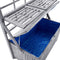 vidaXL - Opbergbox - met - latwerk - 99x55x160 - cm - massief - acaciahout - grijs