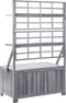 vidaXL - Opbergbox - met - latwerk - 99x55x160 - cm - massief - acaciahout - grijs
