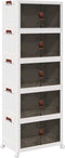 vidaXL - Opbergbox - stapelbaar - met - wielen - 5-laags - 75 - L - 64x40x179 - cm