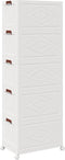vidaXL - Opbergbox - stapelbaar - met - wielen - 5-laags - 75 - L - 64x40x179 - cm