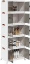 vidaXL - Opbergbox - stapelbaar - met - wielen - 5-laags - 75 - L - 64x40x179 - cm