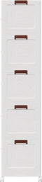 vidaXL - Opbergbox - stapelbaar - met - wielen - 5-laags - 75 - L - 64x40x179 - cm