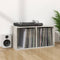 vidaXL - Opbergbox - voor - LP's - 71x34x36 - cm - bewerkt - hout - betongrijs