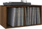 vidaXL - Opbergbox - voor - LP's - 71x34x36 - cm - bewerkt - hout - bruineikenkleurig