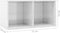 vidaXL - Opbergbox - voor - LP's - 71x34x36 - cm - bewerkt - hout - hoogglans - wit