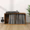 vidaXL - Opbergbox - voor - LP's - 71x34x36 - cm - bewerkt - hout - gerookt - eikenkleur