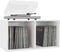 vidaXL - Opbergbox - voor - LP's - 71x34x36 - cm - bewerkt - hout - hoogglans - wit