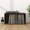 vidaXL - Opbergbox - voor - LP's - 71x34x36 - cm - bewerkt - hout - bruineikenkleurig