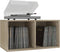 vidaXL - Opbergbox - voor - LP's - 71x34x36 - cm - bewerkt - hout - sonoma - eikenkleur