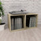 vidaXL - Opbergbox - voor - LP's - 71x34x36 - cm - bewerkt - hout - sonoma - eikenkleur