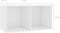 vidaXL - Opbergbox - voor - LP's - 71x34x36 - cm - bewerkt - hout - hoogglans - wit