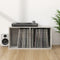 vidaXL - Opbergbox - voor - LP's - 71x34x36 - cm - bewerkt - hout - betongrijs