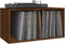 vidaXL - Opbergbox - voor - LP's - 71x34x36 - cm - bewerkt - hout - bruineikenkleurig