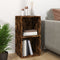 vidaXL - Opbergbox - voor - LP's - 71x34x36 - cm - bewerkt - hout - gerookt - eikenkleur