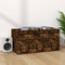 vidaXL - Opbergbox - voor - LP's - 71x34x36 - cm - bewerkt - hout - gerookt - eikenkleur