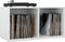 vidaXL - Opbergbox - voor - LP's - 71x34x36 - cm - bewerkt - hout - hoogglans - wit