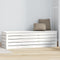 vidaXL - Opbergbox - wit - 109x36,5x33 - cm - massief - grenenhout