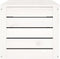 vidaXL - Opbergbox - wit - 109x36,5x33 - cm - massief - grenenhout