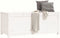 vidaXL - Opbergbox - wit - 110x50x45,5 - cm - massief - grenenhout