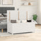vidaXL - Opbergbox - wit - 110x50x45,5 - cm - massief - grenenhout