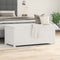 vidaXL - Opbergbox - wit - 110x50x45,5 - cm - massief - grenenhout